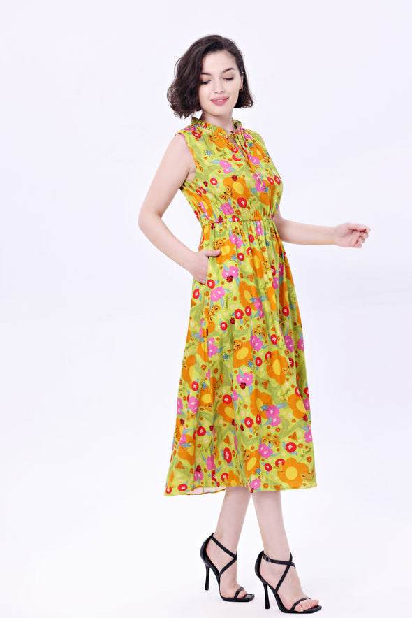 Mod Insects & Flowers Dress