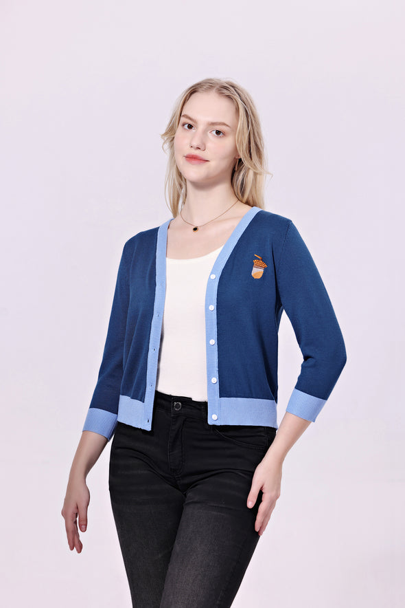 PENGUIN EMBROIDERED CARDIGAN