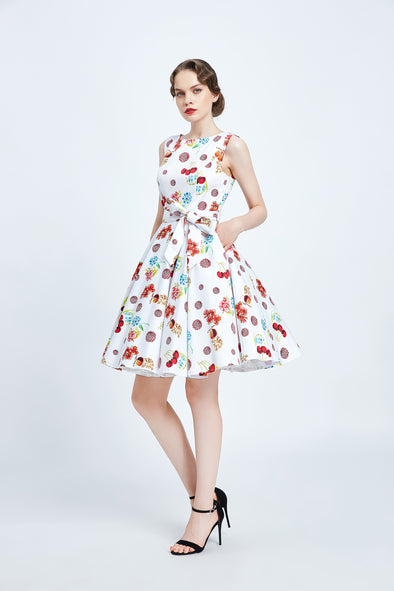 Cherry Rose White Princess Dress