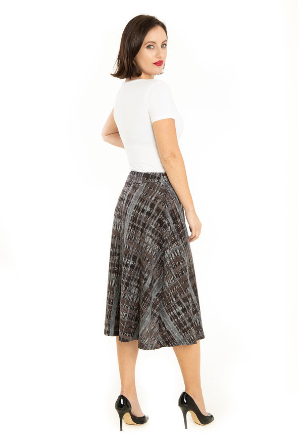 Abstract Stripes Knit Skirt