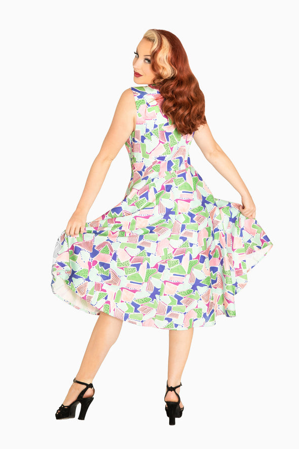 Abstract Map Dress