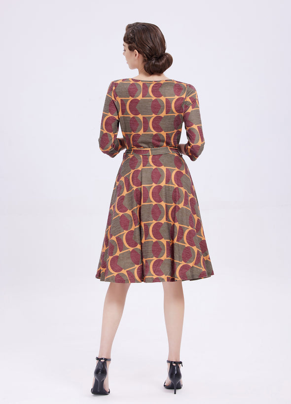 70s Geometric Knit Dress