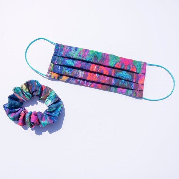 Abstract Face Mask & Scrunchie Set by Madaleine Nelson - Holiday Feature