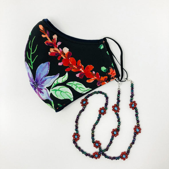 West Coast Flowers Face Mask & Mask Chain Set