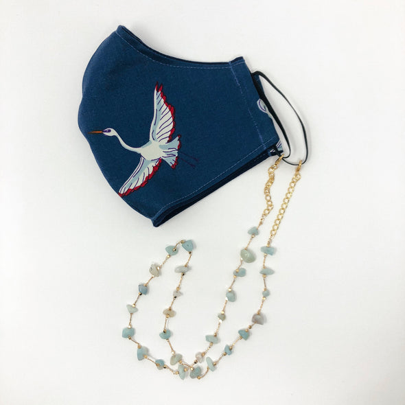 Crane Face Mask & Mask Chain Set- Collaborated With Taffi Studio