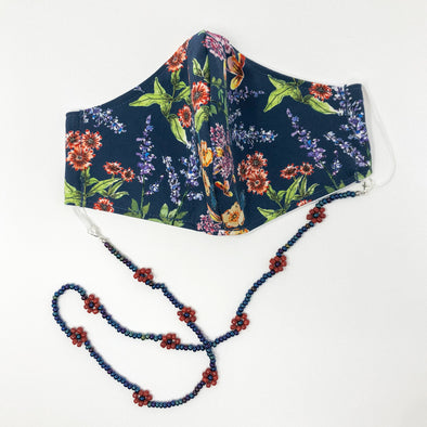 Wild Flowers Face Mask & Mask Chain Set