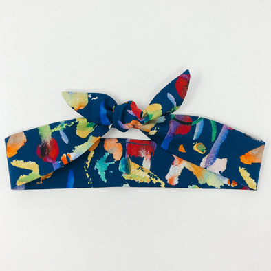 Abstract Watercolor - Tie Headband