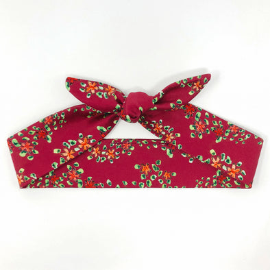 Fuschia Flower Vines- Tie Headband