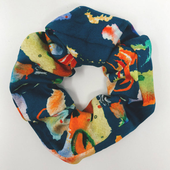 Watercolor Abstract Scrunchie