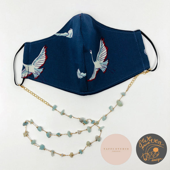 Crane Face Mask & Mask Chain Set- Collaborated With Taffi Studio