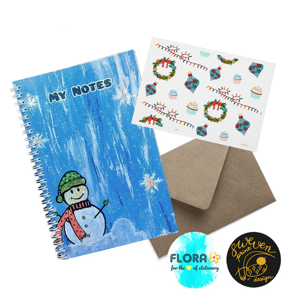 Notebook & Greeting Card Set- Collaborated with Flora Stationery