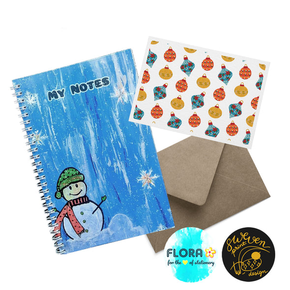 Notebook & Greeting Card Set- Collaborated with Flora Stationery