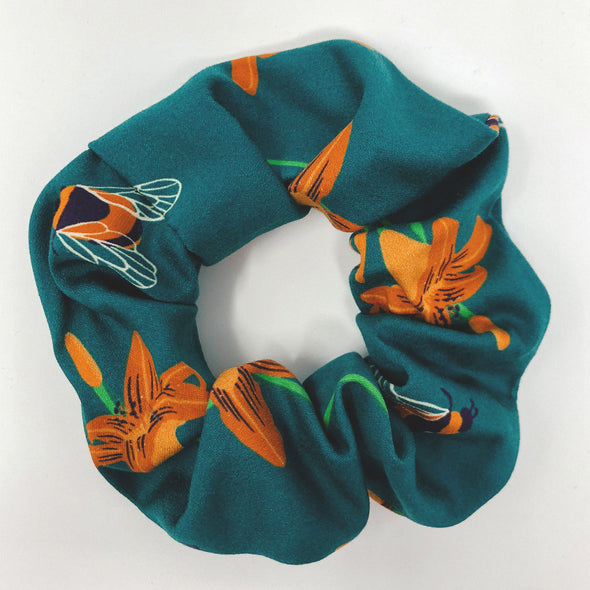 Bee & Tiger Lily Scrunchie