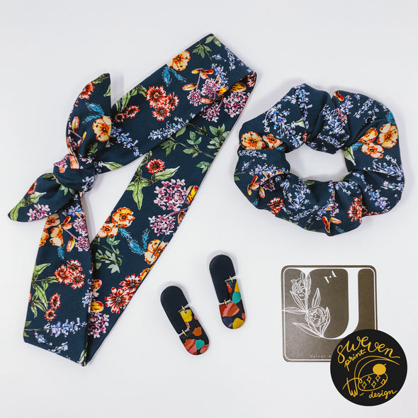 Wild Flower Headband, Scrunchie & Earring Set- Collaborated With Velvet Andalusia